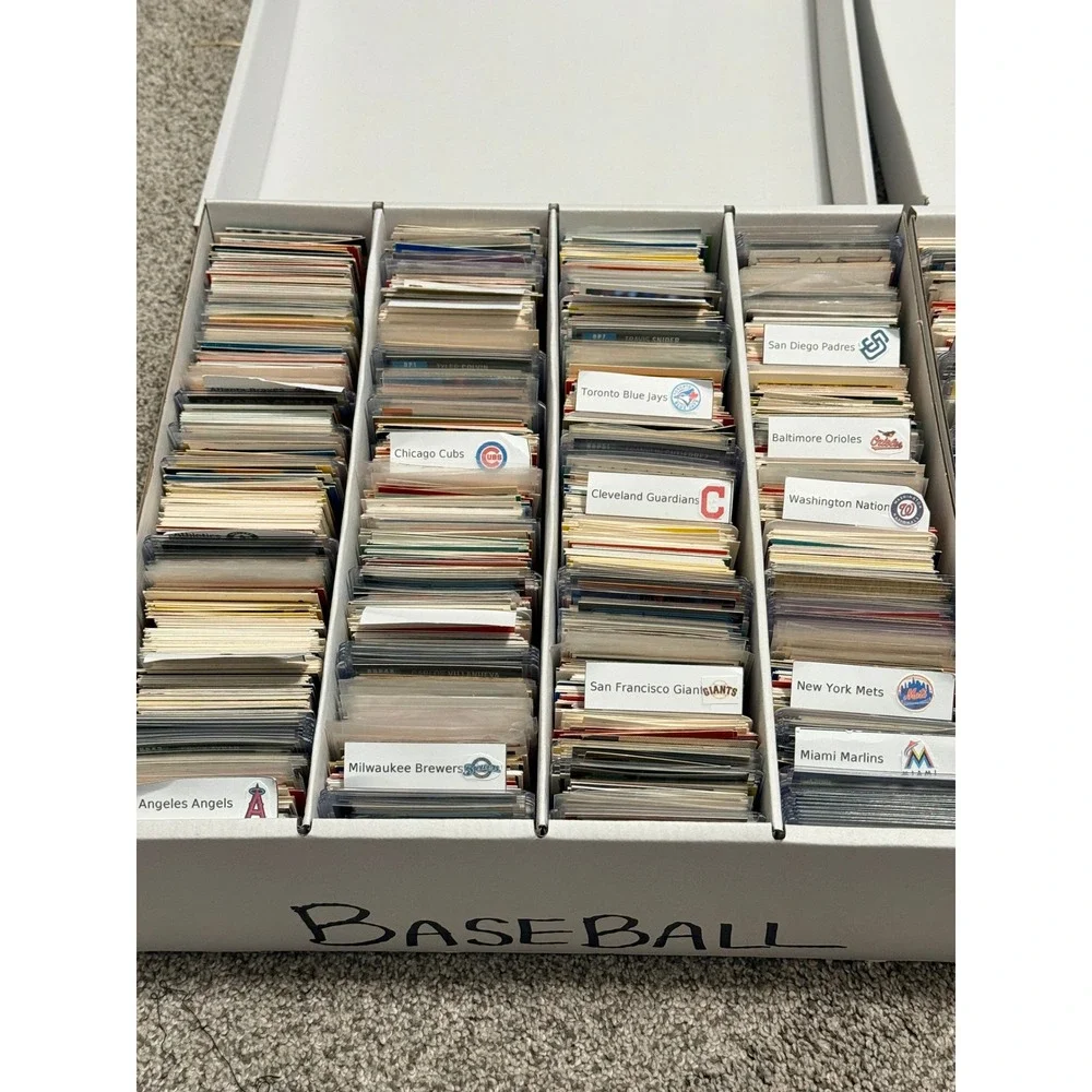 21 LB Baseball Card Lot 2 Boxes Team Sorted Topps Fleer Donruss Upper Deck
